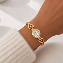 1pc Vintage Gold Women's Quartz Watch With Rhinestone Oval Dial, Women's Jewelry Gift Watch - Style 1 - View 4
