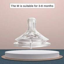 MEILINMAMA 1pc Silicone Nipple Suitable For 5.5cm Diameter Baby Bottle, Refer To Image Details And Instructions For Purchase - Red and White - View 10