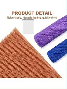 1pc African Bath Sponge, African Long Mesh Bath Sponge, Exfoliating Body Brush, Back Brush, Makes Skin Smoother, Suitable For Daily Use (Blue, Purple, Brown) - Violet Purple - View 6