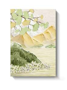 Modern Minimalist Cream Style 3-Piece Landscape Painting, Textured Oil Painting Print, Wall Art For Apartment, B&B, Hotel - Multicolor - View 2