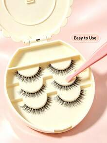 Cute Bow Design Eyelash Curler Box, This False Eyelash Storage Box Is Designed To Store And Protect Your False Eyelashes In A Neat And Organized Manner, Easy To Carry In Handbags, Makeup Bags, Travel Cases Or Bathroom Drawers. Suitable For Home Use, Travel, Parties, Work And Daily Makeup Scenarios. It Is An Excellent Addition To Your Makeup Tool Collection And A Thoughtful Gift For False Eyelash Lovers. (Eyelashes Not Included) - Multicolor - View 9
