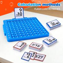 Digital Press-Down Chessboard Math Enlightenment Game Board Toy, Children's Multi-Function Early Education Arithmetic Teaching Aid, Complete Set Includes Blue Press-Down Chessboard + Double-Sided Formula Flash Cards, Chessboard Front And Back Dual Card Slots With Double-Sided Printed Cards For Easy Self-Check Learning, Soft Press-Down Bubble Stress Relief Fun, Escape Paper-Based Exercises, Intuitively Master Number Operation Logic, Thickened Material With Rounded Edges To Protect Little Hands, Preschool To Elementary School Home Classroom Parent-Child Interactive Teaching Aid, Learning Through Play To Enhance Math Interest, Back To School Gift Educational Toy - Multicolor - View 1