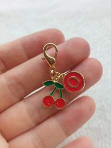 Zinc Alloy Cherry Pendant And Letter Charm Keychain, Bag, Backpack, Wallet, Document Bag, Car Key Accessory Pendant, Holiday Party Gift, Birthday Gift, Back To School Gift, Creative Handmade Keychain - Multicolor - View 32