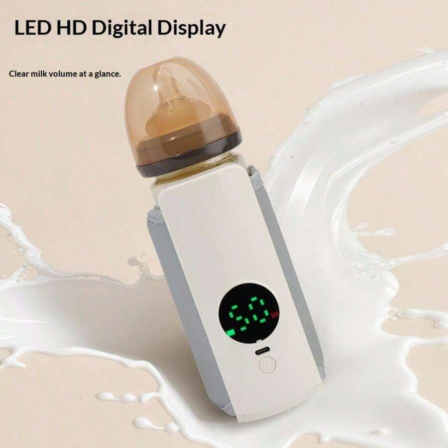 Pemanas Botol Bayi Portabel, Memanaskan dengan Cepat dan Dapat Mempertahankan Kehangatan Hingga 5-8 Jam, Dengan Fungsi Kontrol Suhu yang Tepat, Memungkinkan Anda Menikmati Pengalaman Menyusui yang Nyaman Kapan Saja, Di Mana Saja. Susu Dapat Dipanaskan Tanpa Menambahkan Air.