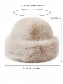 Set Topi dan Sarung Tangan Bulu Halus Musim Dingin Wanita 2 Buah, Memadukan Gaya Eropa dan Korea, Topi Hangat Tebal Berwarna Polos, Menggabungkan Kepraktisan dan Keserbagunaan, Cocok untuk Berbagai Acara - MultiWarna - View 10