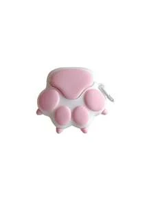 Pink & White Cat Paw Earphone Case Compatible With AirPods 4/ 3/ Pro 1st Gen/2nd Gen/ 2/ Pro 4th Gen - Multicolor - View 7