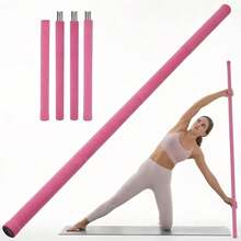 Yoga Stretching Bar, Adjustable Flexibility And Balance Training Stick, Multi-Function Fitness Bar With Non-Slip Foam Handle, Suitable For Stretching, Fitness, And Body Relaxation - Multicolor - View 3
