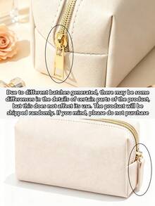 1Pc Minimalist Sleek Waterproof Makeup Bag - Cute Fashion Travel Toiletry Cosmetic Storage Pouch, Multi-Functional Portable Beauty Storage Organizer, For Daily Use, Travel, Back To School & Bathroom, Ideal Birthday Gift For, Back To School Gift - Grey - View 7