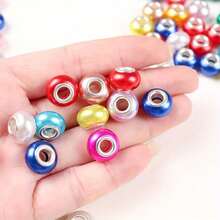 53/103 Multi-Colored, Large-Hole Beads With Mixed Colors And Round Spacer Beads, Suitable For DIY Necklaces, Bracelets, Earrings And Jewelry Making. - Assorted Colors - View 7