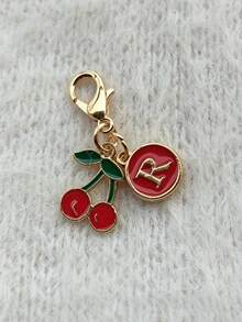 Zinc Alloy Cherry Pendant And Letter Charm Keychain, Bag, Backpack, Wallet, Document Bag, Car Key Accessory Pendant, Holiday Party Gift, Birthday Gift, Back To School Gift, Creative Handmade Keychain - Multicolor - View 31