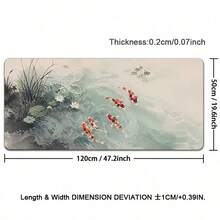 Ink Koi Serenity Mouse Pad Gamer Printon Demand Mousepad XXL Playmat Natural Rubber Non-Slip Soft Carpet Computer Mouse Mats - View 13