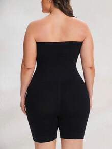 2pcs Jumpsuit Pembentuk Tubuh Wanita Ukuran Plus Pengontrol Perut dan Pengangkat Bokong Warna Hitam Tanpa Tali dan Tanpa Jahitan - MultiWarna - View 3