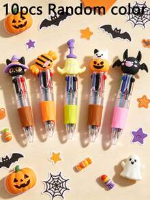Fun Halloween 4-Color Pen, Switchable Multiple Colors In One Pen, Full Of Festive Atmosphere, Perfect For Daily Notes And Holiday Gifts - Multicolor - View 10