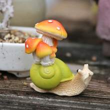 1pc Snail Resin Craft Small Ornament Creative Resin Decorative Craft Succulent Moss Landscape Micro Scenery - Snail - View 6