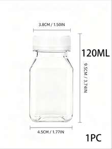 Botol Plastik Kecil dengan Tutup Ulir, Cocok untuk Cairan, Jus, Minuman Kesehatan - Botol Konsentrat Jus Jahe - Botol Mini Transparan yang Dapat Digunakan Kembali/Anti Bocor/Dapat Dibekukan, Wadah Plastik 2oz dengan Tutup - Hitam - View 14