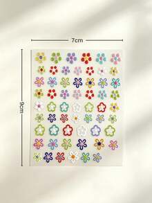 1 Set Aesthetic Stickers, Laptop Phone Decorative Decals, Vibrant Multi-Color Floral Pattern, Glossy Jelly Texture, Self-Adhesive, Notebook Water Bottle Phone Case Decoration Accessories - Jelly Flower - View 6