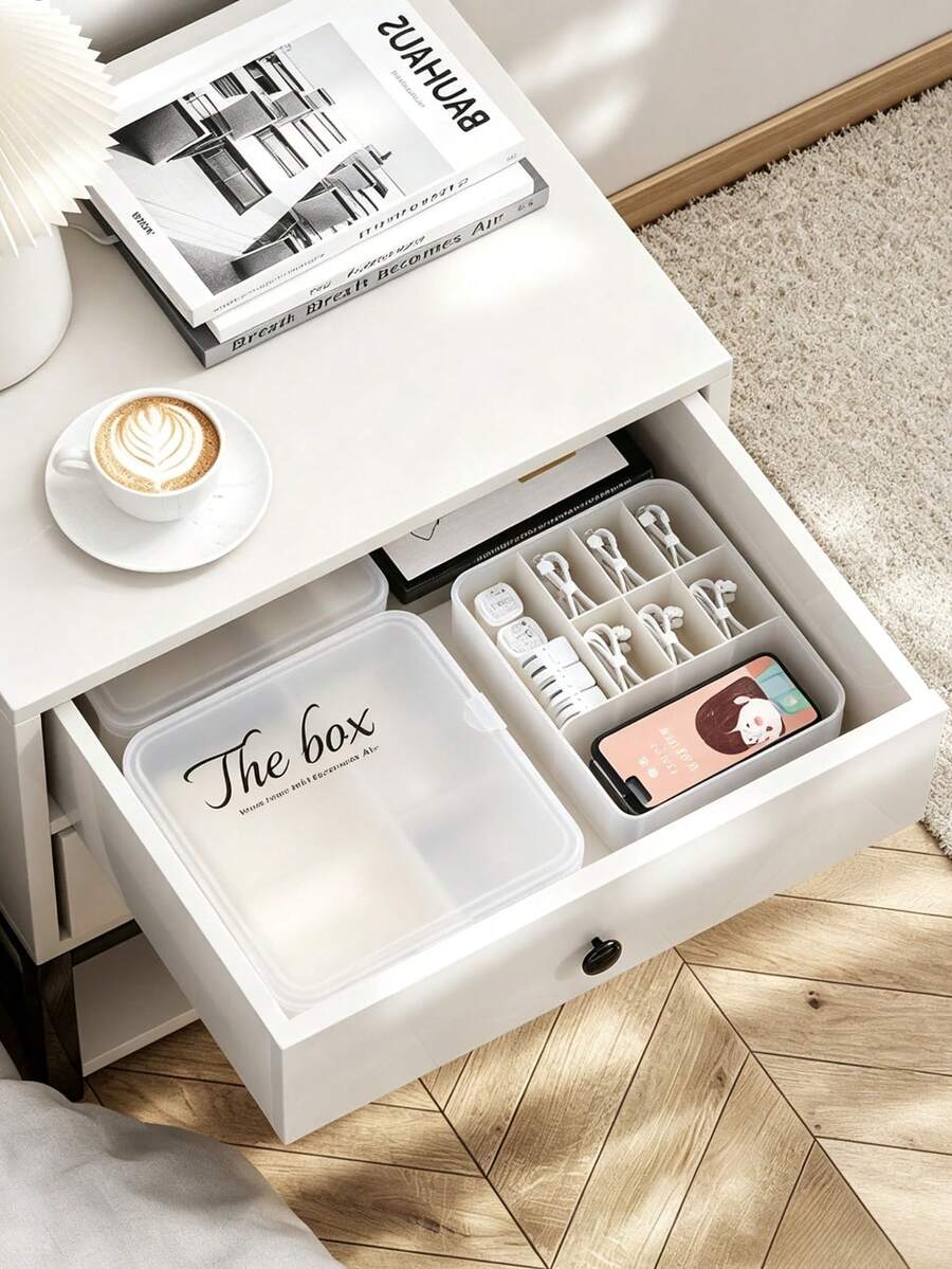 Desktop Drawer Storage Box, Suitable For Cables, Chargers And Earphones - Multicolor - View 1