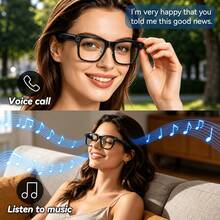 AI Smart Audio Glasses, Open-Ear Stereo, Supports Wireless Calls, Music Playback And Voice Assistant, Lightweight TR90 Frame, Unisex, Perfect For Driving, Travel, Work, Sports And Daily Use, Ideal Gift For Birthdays And Holidays - View 5