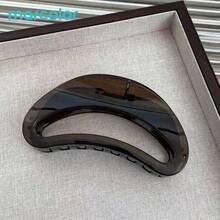 1pc Minimalist Large Hollow Hair Claw, Premium Curved Hair Claw, Suitable For Daily Commute Hairstyling And Hair Bundling, Versatile Everyday Gift - Multicolor - View 11