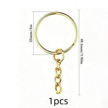 10pcs/20pcs/50pcs/100pcs/200pcs/300pcs Metal Blank Keychains Key Rings With Chain DIY Jewelry Accessories - Keychain - View 19