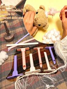 3D Printed Doll Stuffing Tool Set - Ergonomic Handheld Stuffing Assistant, Suitable For Plush Toys, Crochet Dolls And Knitted Dolls, Complete DIY Stuffing Kit For Plush Animal Making, Repair, Handmade Crafts (Suitable For Crochet Dolls, Doll Stuffing Tools) - Multicolor - View 5