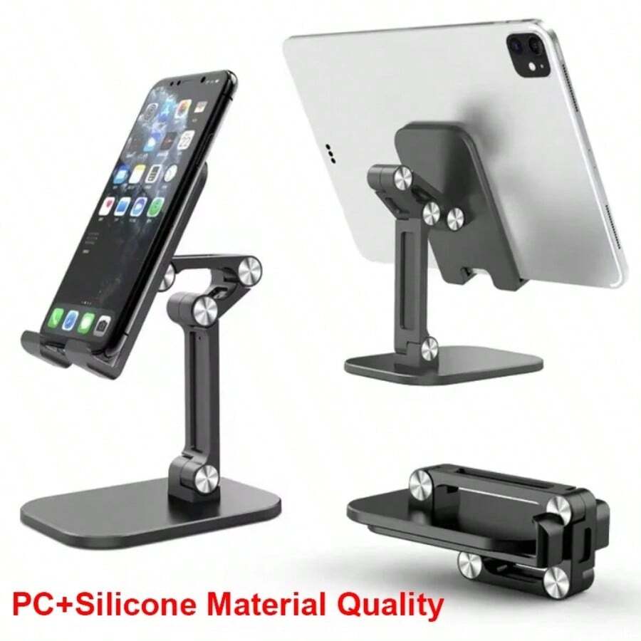 Adjustable Folding Desktop Phone Stand, Suitable For Taller Phone Models. Compatible With Smartphones And Tablets With Heights Between 11.94 Cm And 33.02 Cm. Available In Black, White, And Green. Ideal As A Birthday Gift, Home Gift, Or Gift For Friends. Strong Weight-Bearing Capacity, Perfect For Holding Phones.