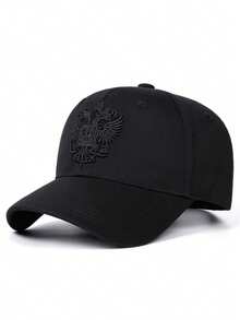 1pc Fashion And Personalized Hip Hop Hat Creative Embroidered Baseball Hat Outdoor Adjustable Sunshade Hat Daily Decorative Hat Unisex Skateboard Hat - Double-headed Eagle - View 3