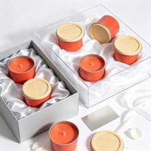 HIZTGHC 6-Piece Candle-Making Set Includes 10 Empty 2.2-Ounce Red Candle Jars (With Wood-Grain Lids) And A DIY Candle-Making Kit (Containing Wicks, Wick Stickers, And A Wooden Wick Holder), Making It Perfect For Home Decor And Handmade Gifts. - 56pcs/set - View 7