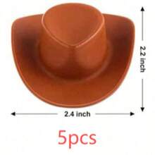 15/30/10/5Pcs Plastic Mini Western Cowboy Cowgirl Hats Cute Mini Hats, Small Party Hat Toy Doll Party Accessories For Role Play Dollhouse Decoration - Cowboy Hat - View 12