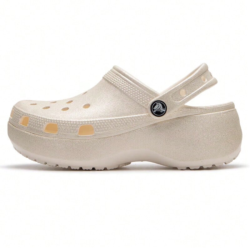 Crocs Women's Classic Glitter Cloud Clog Sandals - White - View 1