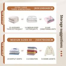 Heavy-Duty Thickened Vacuum Storage Bags, No Pump Required, Reusable Space-Saving Compression Bags, Suitable For Clothes, Bedding, Blankets, Down Jackets, Home Storage And Travel, Roll-Up Vacuum Compression Bags, Quick Compression, Convenient For Moving And Seasonal Storage - Multicolor - View 5