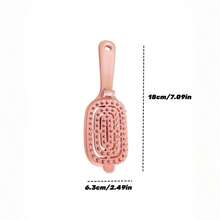 1pc Foldable Air Cushion Massage Hairbrush, Breathable Hollow Massage Comb With Soft Round Bristles, Anti-Tangle Detangling Brush, Scalp Massage And Quick Drying Function, Home Hair Styling Tool - Comb - View 4