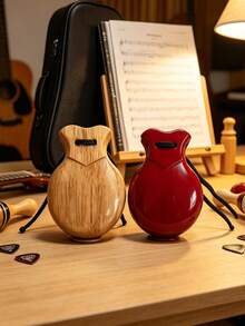 Spanish Wooden Flamenco Castanets, Traditional Flamenco Musical Instrument For Adults, With Hanging Rope, Suitable For Dance Performance And Music Education, Spanish Souvenir Gift, Wooden Percussion Instrument For Beginners, Comes With Exquisite Gift Bag - Multicolor - View 4
