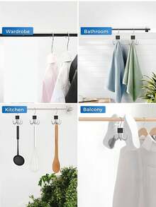 3pcs/2pcs/1pc 360° Rotating Belt Hook, Space-Saving Multi-Functional Closet Organizer, Suitable For Belts, Bras, Ties, Scarves, Tank Tops And Wallets, Ultimate Accessory Storage Solution, Perfect Choice For Birthday, Wedding, Party, Perfect Gift For Colleagues, Friends And Family, Back To School - Multicolor - View 6