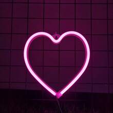 1pc LED Small Heart Neon Wall Hanging Light, Romantic Wedding Scene Decoration, Battery/USB Powered, Home Holiday Birthday Gift, Night Light For Bedroom, Living Room, Bar Decor - Little Love Neon Light - View 15