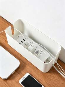 Large Cable Management Box, Hide Power Strip And Desktop Cables, Power Strip Storage Box, Easy To Assemble, Suitable For Home/Office, PP Plastic Material, Keep Cables Neat And Organized, Ideal Choice For Home And Office Environment - Multicolor - View 2