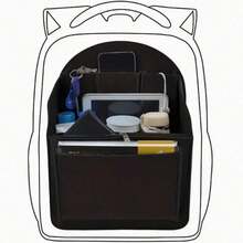 1pc Backpack Organizer Bag, Car Cosmetic Storage Bag, Felt Backpack Organizer Bag, Multi-Pocket Backpack Organizer Bag, Multi-Function Bag In Bag, Zipper Design Travel Backpack Organizer Bag, Backpack Organizer Liner Bag - A - View 8