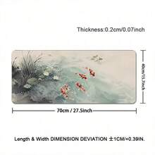 Ink Koi Serenity Mouse Pad Gamer Printon Demand Mousepad XXL Playmat Natural Rubber Non-Slip Soft Carpet Computer Mouse Mats - View 15