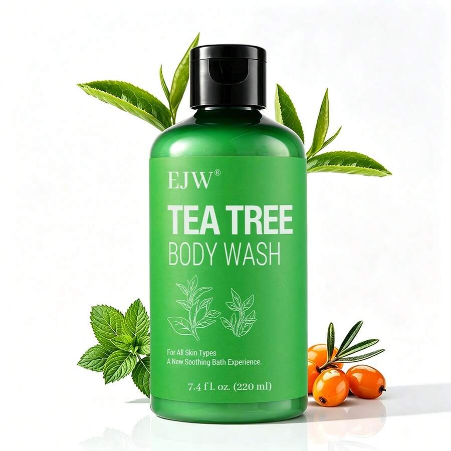 Tea Tree Body Wash With Tea Tree Oil, Peppermint & Sea Buckthorn | Gently Cleanses & Refreshes | For Both Men & Women - Other - View 1