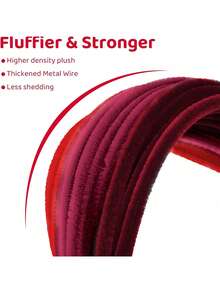 1/100/300pcs Red Plush Pipe Cleaner Sticks, Upgraded High-Density Felt Tube Handmade Material Large Pack, Thick Fluffy Plush Sticks, Multi-Color Gradient Sticks, Home Decor, Graduation Gift, Classroom Office Supplies, Learning Supplies, Birthday Gift, Holiday Gift - Multicolor - View 9
