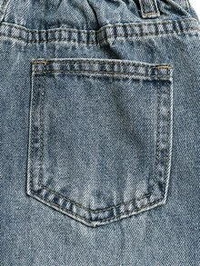 Love Baby 8-11Years Tween Boy Vintage Style Light Wash Wide Leg Jeans, New Sand-Washed Distressed Wash Process, Elastic Waistband, Adjustable Fit, No Zipper Design, Loose Fit Wide Leg Classic Versatile Denim Pants, Suitable For All Seasons - Light Wash - View 8