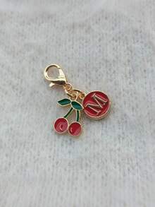 Zinc Alloy Cherry Pendant And Letter Charm Keychain, Bag, Backpack, Wallet, Document Bag, Car Key Accessory Pendant, Holiday Party Gift, Birthday Gift, Back To School Gift, Creative Handmade Keychain - Multicolor - View 24