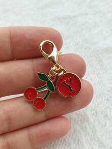 Zinc Alloy Cherry Pendant And Letter Charm Keychain, Bag, Backpack, Wallet, Document Bag, Car Key Accessory Pendant, Holiday Party Gift, Birthday Gift, Back To School Gift, Creative Handmade Keychain - Multicolor - View 16