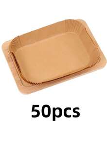 100/50/1 Thick Air Fryer Baking Tray - Suitable For Double Basket Air Fryers, Heat-Resistant Disposable Rectangular Baking Tray, Easy To Clean And Reusable, Air Fryer Accessory, Multi-Function Cooking Baking Tray, Easy Clean Baking Tray, Durable Kitchenware. - Multicolor - View 10