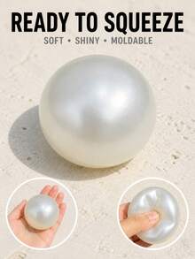 1 buah Mainan Remas Squishy Mutiara yang Dapat Dibentuk, Bola Pereda Stres Sensorik yang Lambat Mengembang, Mainan Pereda Kegelisahan dan Dekompresi yang Dapat Dibentuk untuk Dewasa, Mainan Pereda Tekanan Tangan dan Kecemasan, Hadiah Ulang Tahun, Natal, Paskah dan Pesta, Pengisi Tas Bingkisan - Putih - View 6