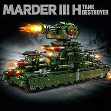 China Building Block Toy Assembly KV99 Tank Model Decoration Military Series Birthday 800pcs Gift - KV99 Tank [Bagged] 800pcs - View 1