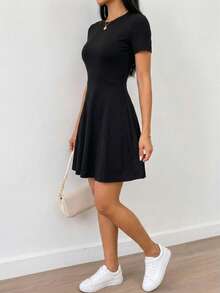 Women Short Dresses - Black - View 2