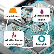 Juego De 3 Puntas Para Cautín Baku BK-9033 Para Soldadura De Precision Anti-estatica Alta conductividad térmica, calentamiento rápido y gran durabilidad - A - Ver 3