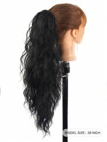 Flexible Wrap Around Ponytail Extension Long Wavy Curly Ponytail Hair Extensions Natural Ponytail Synthetic Hairpiece For Women - Multicolor - View 5