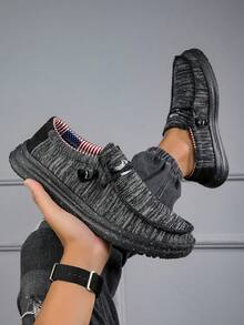 Men's Casual Sports Shoes, All-Season Wear, Retro Classic Style, Soft Comfortable Breathable Soft Sole Lightweight, Versatile Daily Commute - Black - View 2